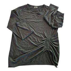 Gray Ruched Long Sleeve Top​​​​